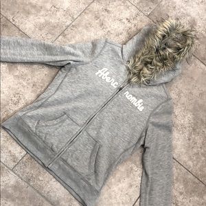 Abercrombie and Fitch Fur Hoodie Large